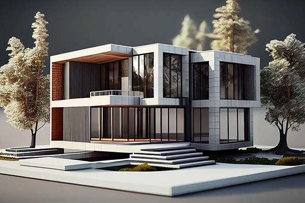 Plan maison neuve moderne normande architect MC 61 Construction Orne